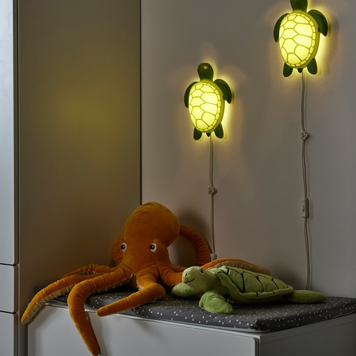 BLÅVINGAD Soft toy, turtle/green, 44 cm