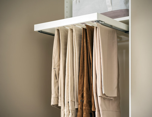 KOMPLEMENT Pull-out trouser hanger, white, 50x58 cm