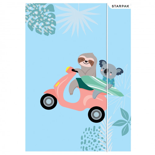 Document File Folder with Elastic Band A4 1pc Koala, assorted patterns