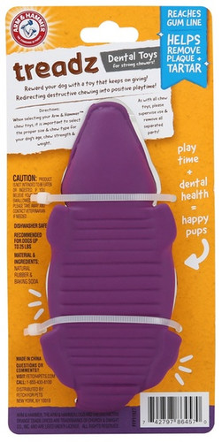 Arm&Hammer Super Treadz Dental Toy for Dogs Gator Small