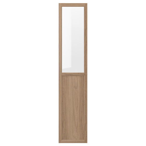 OXBERG Panel/glass door, oak effect, 40x192 cm