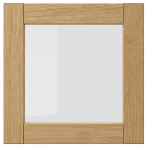 FORSBACKA Glass door, oak, 40x40 cm