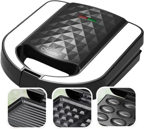 Feel Maestro 3-in-1 Sandwich Maker, Waffle Iron & Grill MR-709