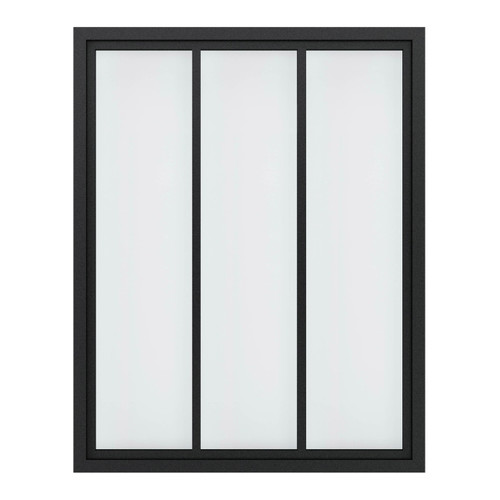 GoodHome Modular Room Divider Panel 3 Panels, black, industrial