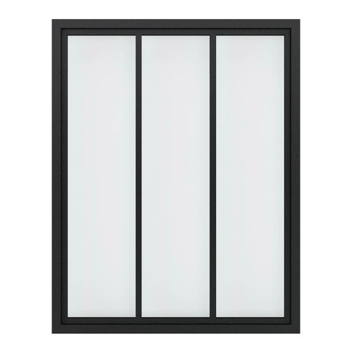 GoodHome Modular Room Divider Panel 3 Panels, black, industrial