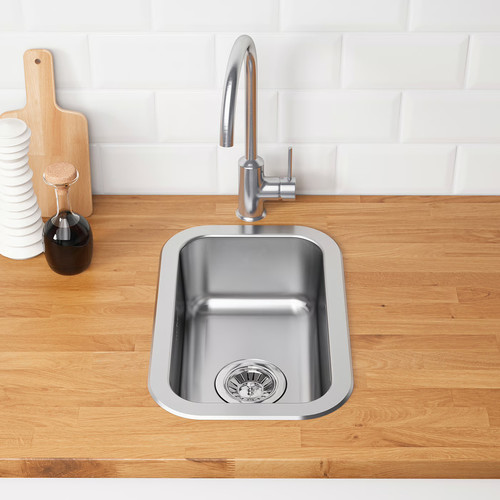 BOHOLMEN Single-bowl inset sink, stainless steel, 47x30 cm