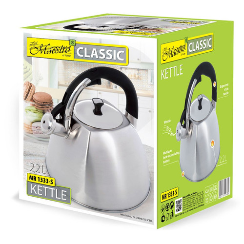Feel Maestro 2.2L Stainless Steel Whistling Kettle MR-1333-S