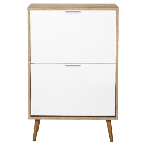 Shoe Cabinet Sabana, white/natural