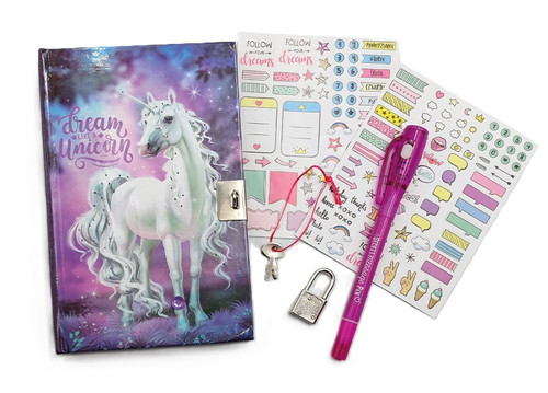 Toys Inn Diary Magic Light Unicorn with Secret Pen 6+