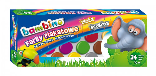 Bambino Poster Paints 24 Colours x 10ml (incl. Silver & Gold)