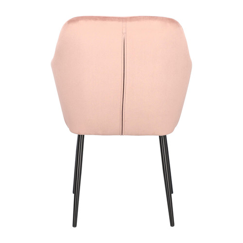 Upholstered Chair Emilia Velvet, dusty rose/black