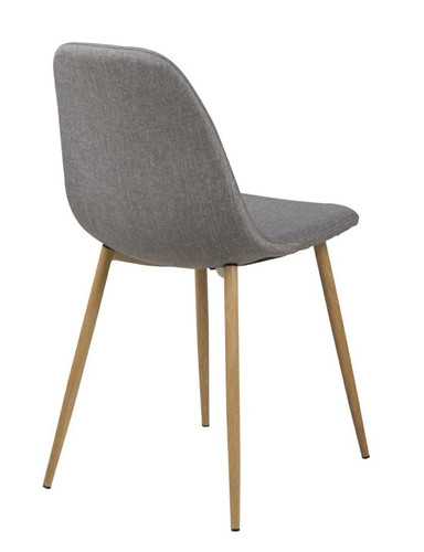 Upholstered Dining Chair Wilma, grey/oak