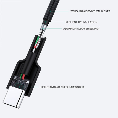 Aukey USB-C to USB Quick Charge Cable 2m 60W CB-CMD29 2 Pack