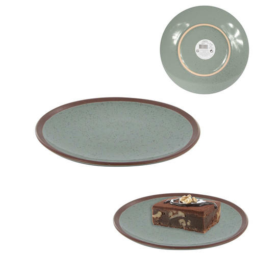 Plate Pavot 27cm, green