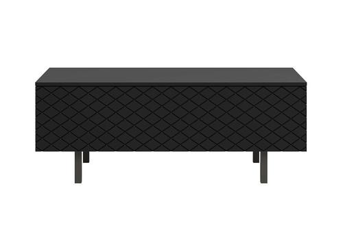 Coffee Table with Storage Scalia II 120, matt black, black legs