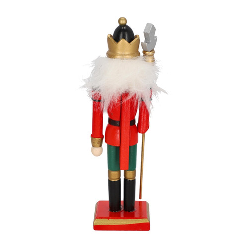 Nutcracker Christmas Decoration 15cm, red/crown