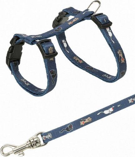 Trixie Junior Harness with Leash for Cats, assorted colours