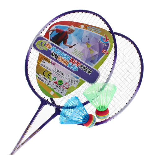 Badminton World Set with 2 Shuttlecocks, random colours, 14+