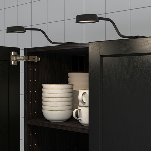 YTBERG Cabinet lighting, black/dimmable