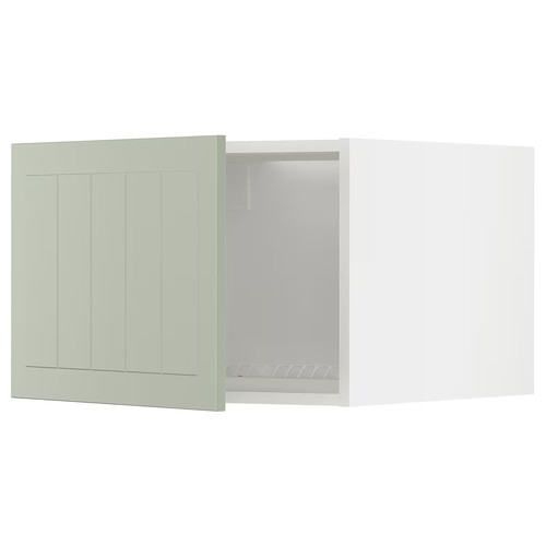METOD Top cabinet for fridge/freezer, white/Stensund light green, 60x40 cm
