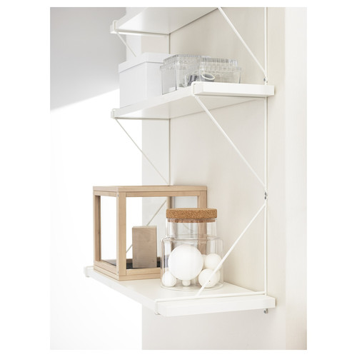 BERGSHULT / PERSHULT Wall shelf, white, white, 80x30 cm