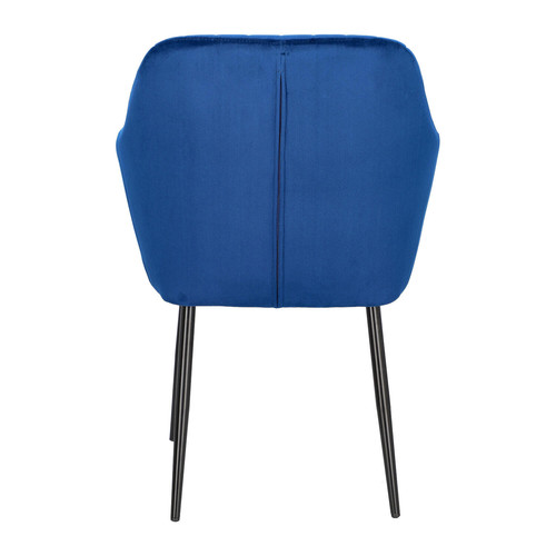 Upholstered Chair Emilia Velvet, 1pc, deep blue/black