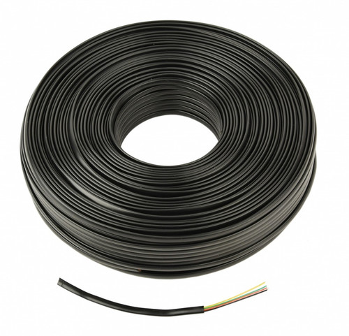 Flat Telephone Cable Stranded Wire 100m, black