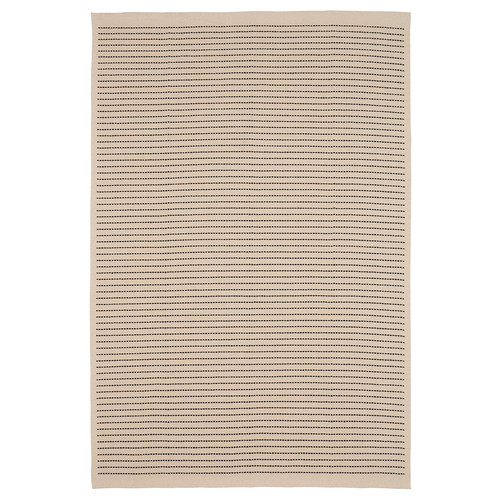 STARREKLINTE Rug, flatwoven, natural/black, 120x180 cm