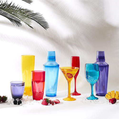 Plastic Beer Glass 720ml, red