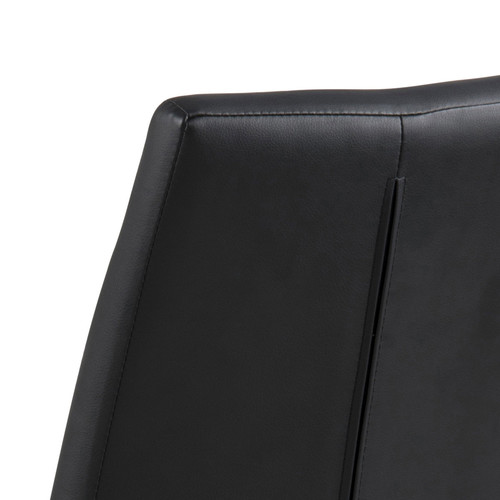 Chair Asama, black, chrome legs