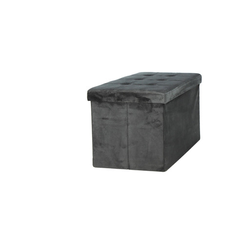 Pouffe Intesi Velse, velvet, black