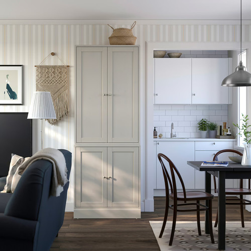 HAVSTA Cabinet, grey-beige, 81x35x123 cm