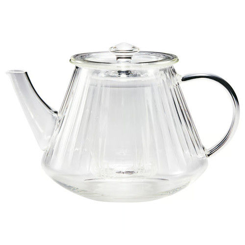 SKÄLRYTA Teapot, clear glass, 1 l