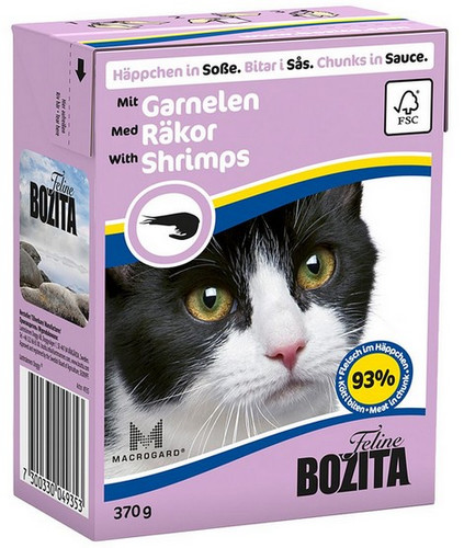 Bozita Cat Food Chunks in Sauce with Shrimps 370g