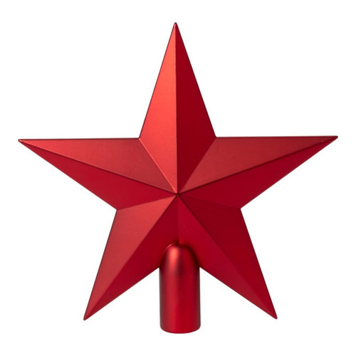 Star Christmas Tree Topper, Red, 20 cm