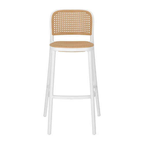 Bar Stool with Backrest Antonio, white