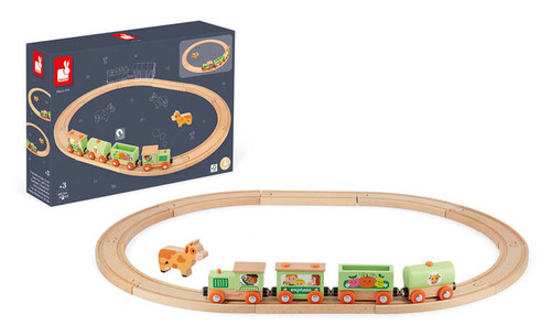 Janod Story Farm Train with Tracks 3+