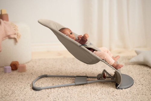 BABYBJÖRN Bouncer Balance Soft Woven/Jersey Tri Fabric, Sand Grey