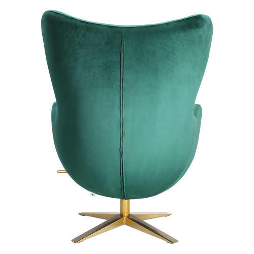 Armchair Egg Velvet Gold, dark green