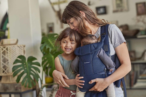 BABYBJÖRN Baby Carrier Move - Navy Blue, 3D Mesh, 0-15m