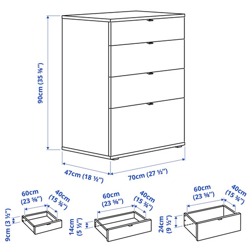 VIHALS Storage combination, white, 165x47x90 cm