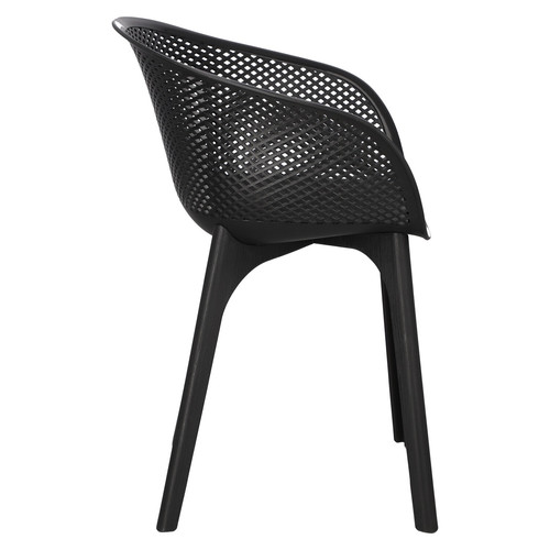 Set of 4 Chairs Dacun, in-/outdoor, black