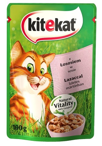 Kitekat Adult Cat Food Salmon in Gravy 100g