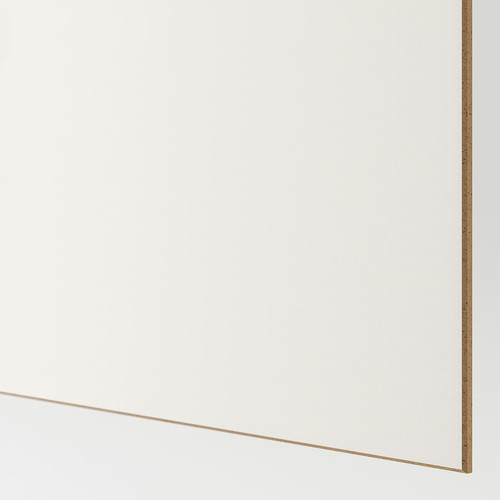 AULI / MEHAMN Pair of sliding doors, white mirror glass/double sided white, 150x236 cm