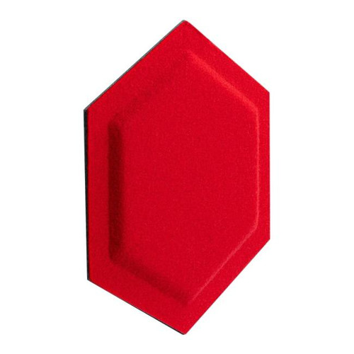 Decorative Wall Panel 30 x 26 cm, felt, hexagon, red