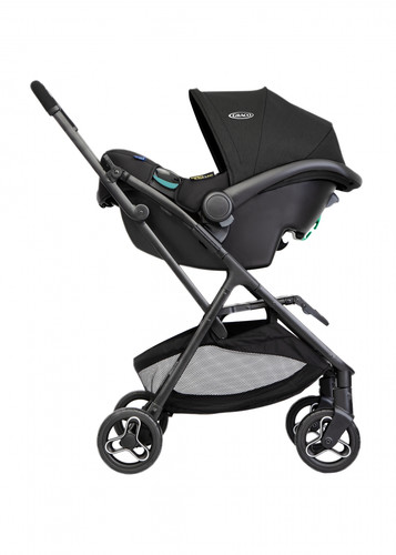 Graco MyAvo Trio 3in1 Travel System - Stroller with Carrycot and Infant Car Seat, Midnight