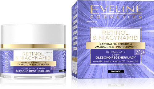 EVELINE Retinol & Niacynamide Deeply Regenerating Night Cream 70+ 350ml