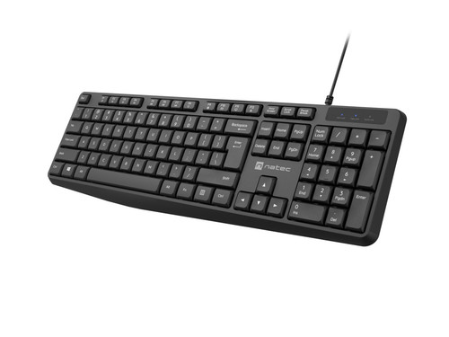 NATEC Keyboard Nautilus US, slim, black