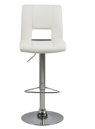 Bar Stool Sylvia, white/chrome