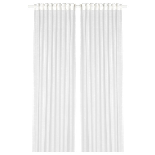 GJERTRUD Sheer curtains, 1 pair, white, 145x300 cm